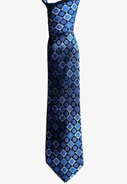 Vintage 90s Michael Kors Abstract Print Blue Tie