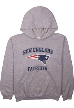 Vintage 90's NFL Hoodie New Englands Patriots Pullover Grey