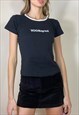 VINTAGE Y2K BABY TEE T-SHIRT TOP BLACK GRUNGE