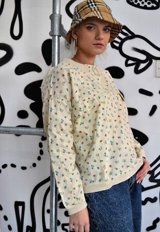 ROUND NECK CUTE TOY ANIMATED LONG SLEEVE TOP
