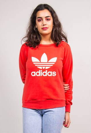 90'S VINTAGE RED ADIDAS SWEATSHIRT