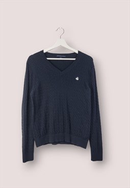 Vintage  Jumper V Neck Brooks in Blue L