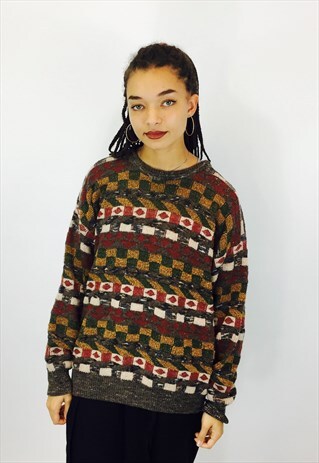 VINTAGE CHUNKY KNITTED JUMPER