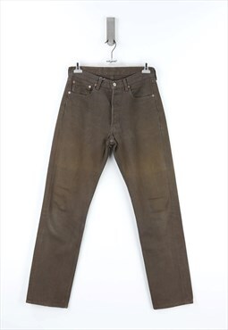 Levi's 501 High Waist Jeans in Brown Denim - W32-L34