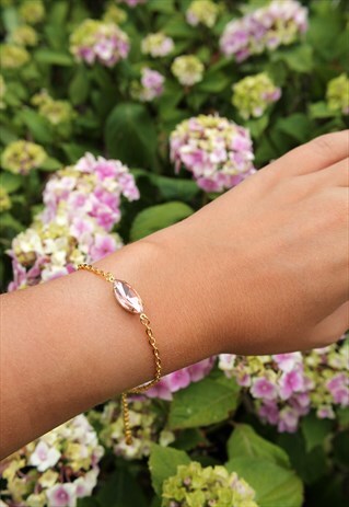 PINK RHINESTONE BRACELET