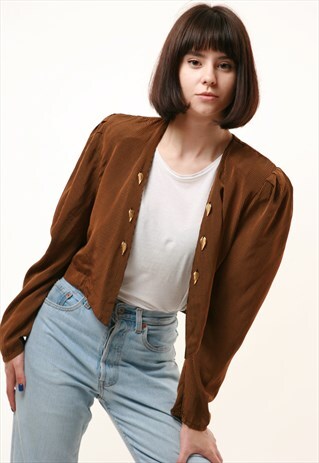 80S VINTAGE STRIPED CROPPED LIGHTWEIGHT JACKET 925