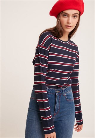 SUBDUED STRIPED HONEYCOMB T-SHIRT