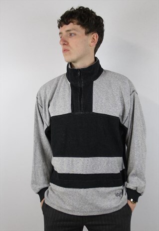 VINTAGE STRIPED 90'S RIBBED SWEATSHIRT