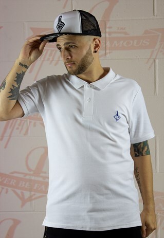 NEVER BE FAMOUS CLASSIC CREST POLO SHIRT