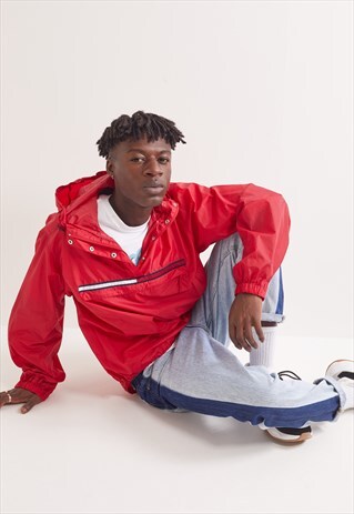 VINTAGE TOMMY HILFIGER 1/4 ZIP WINDBREAKER JACKET