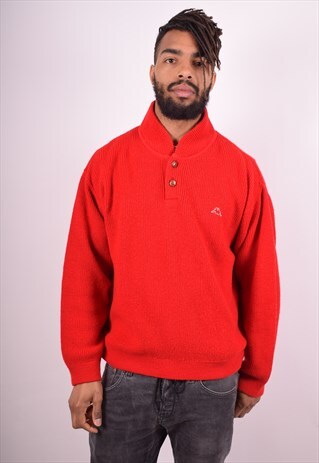 ROBE DI KAPPA MENS VINTAGE JUMPER SWEATER MEDIUM RED 90S