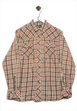 Vintge  Dakota Flannel Shirt Checkered Pattern Green/Checker