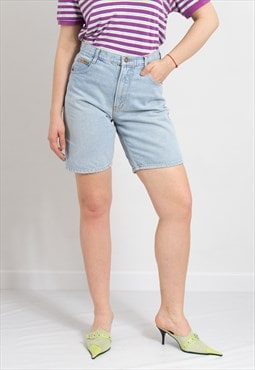 Vintage 90's denim shorts in blue jean women L