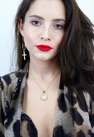 GOLD COIN 'CAPRICORN' STAR SIGN ZODIAC CHAIN NECKLACE