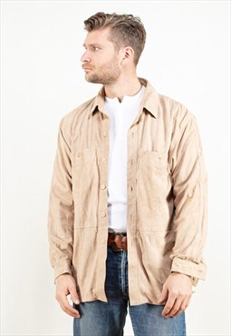 Vintage 90's Suede Leather Shirt 