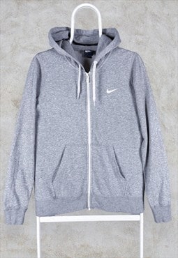 Grey Nike Hoodie Full Zip Women's Medium