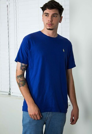 VINTAGE POLO RALPH LAUREN T-SHIRT LOGO 90S M 6.5