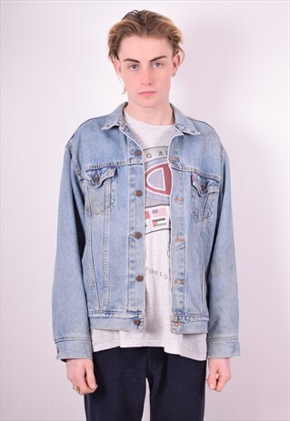LEVI'S MENS VINTAGE DENIM JACKET XL BLUE 90'S