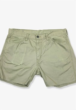 Vintage levi's 513 cut off chino shorts cream w36 BV14553