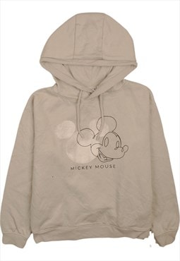 Vintage 90's Disney Hoodie Mickey Mouse Pullover Khaki Green