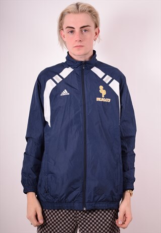 ADIDAS MENS VINTAGE TRACKSUIT TOP JACKET MEDIUM NAVY 90S