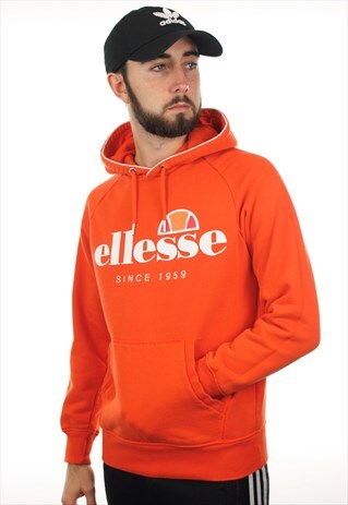 VINTAGE ELLESSE SPELL OUT HOODIE SWEATSHIRT