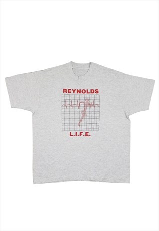 1990s Raymonds L.I.F.E Running Grey Single Stitch T-Shirt
