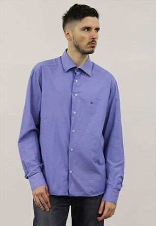 VINTAGE BLUE STRIPED TOMMY HILFIGER SHIRT
