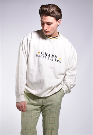VINTAGE 90S CHAPS RALPH LAUREN EMBROIDERED SWEATSHIRT