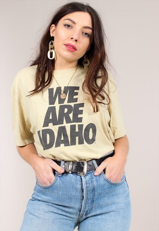 VINTAGE 90S BEIGE NIKE T-SHIRT