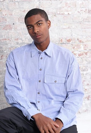 VINTAGE VERSACE SHIRT BLUE