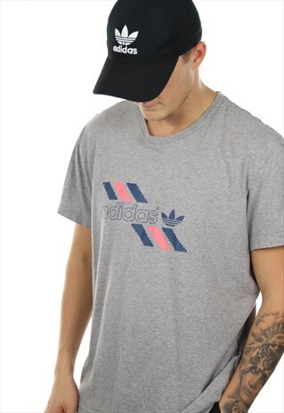 VINTAGE ADIDAS ORIGINALS T SHIRT GREY