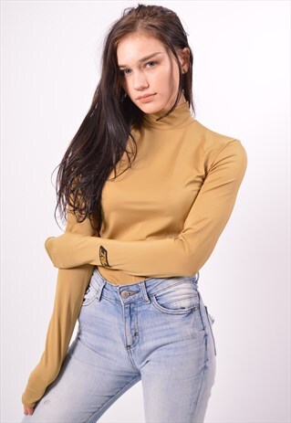 VINTAGE RALPH LAUREN BODYSUIT BROWN