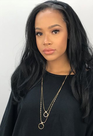 THE RING LAYERED GOLD NECKLACE