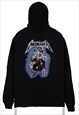 VINTAGE 90'S H&M HOODIE METALICA PULLOVER BLACK SMALL