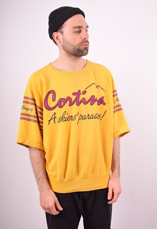 BEST COMPANY MENS VINTAGE SWEATSHIRT JUMPER XL YELLOW 90S