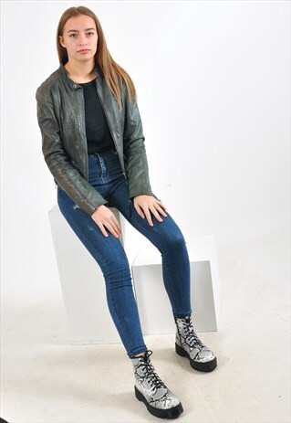 VINTAGE 90'S REAL LEATHER JACKET