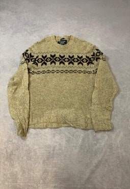 Abercrombie & Fitch Knitted Jumper Patterned Grandad Sweater