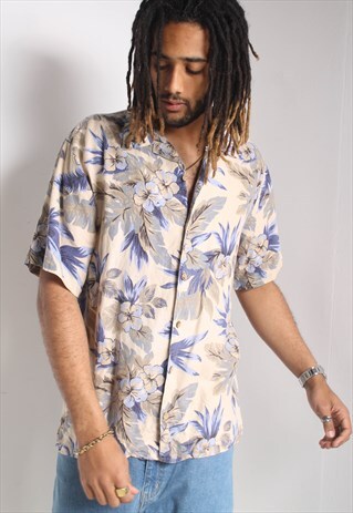 VINTAGE HAWAIIAN CRAZY JAZZY PATTERNED SHIRT MULTI
