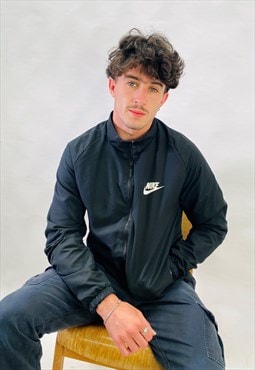 Vintage 90s Nike Black Windbreaker Jacket