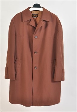 Vintage 80s midi coat in brown
