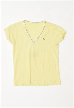 Vintage 00's Y2K Lacoste T-Shirt Top Yellow