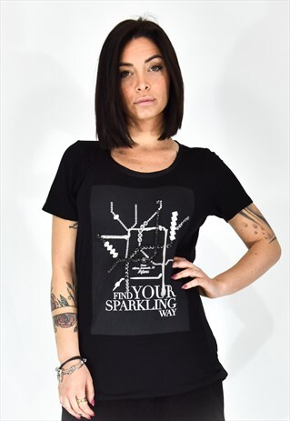 LIU-JO BLACK ROUND NECK T-SHIRT CASUAL STYLE