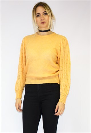 VINTAGE PURE WOOL YELLOW SWEATER