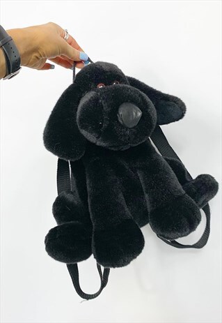 90S VINTAGE DOG PLUSH / TEDDY BACKPACK / RUCKSACK HALLOWEEN