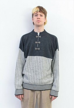 OAKWOOD Vintage Norwegian Men's XL Pullover Sweater Knitted
