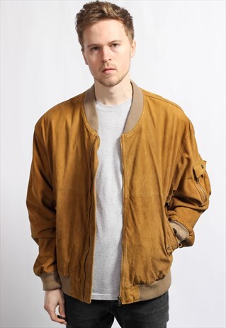 VINTAGE SUEDE BOMBER JACKET