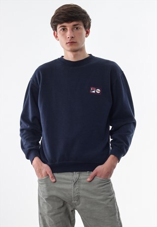 VINTAGE FILA CREW NECK 90S NAVY BLUE