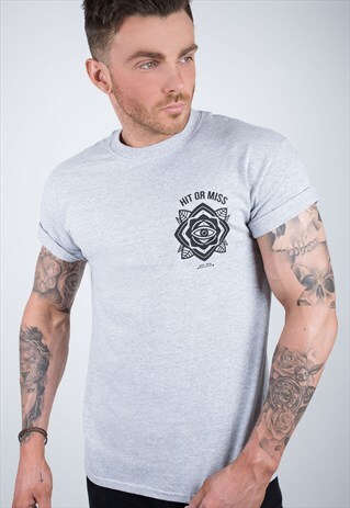EYE MANDALA GREY T-SHIRT
