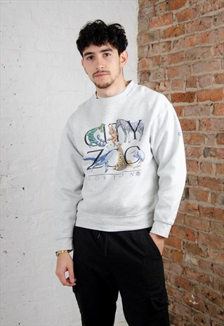 VINTAGE FRUIT OF THE LOOM SWEATSHIRT - GREY